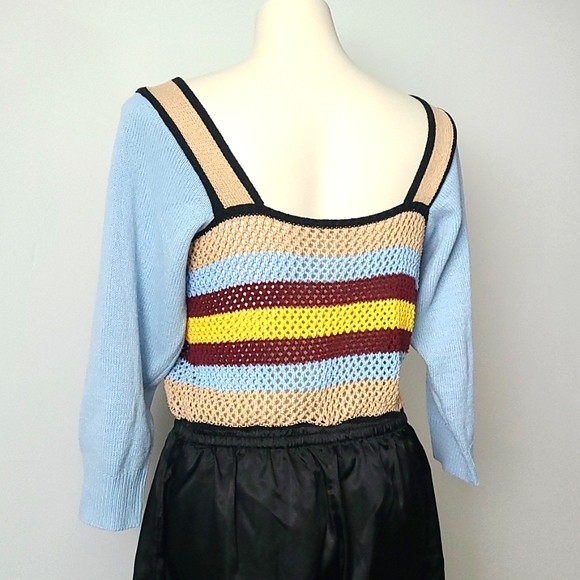 Boho Refashioned Vintage Knit & Satin Jumpsuit (M/L) - Picture 7 of 8